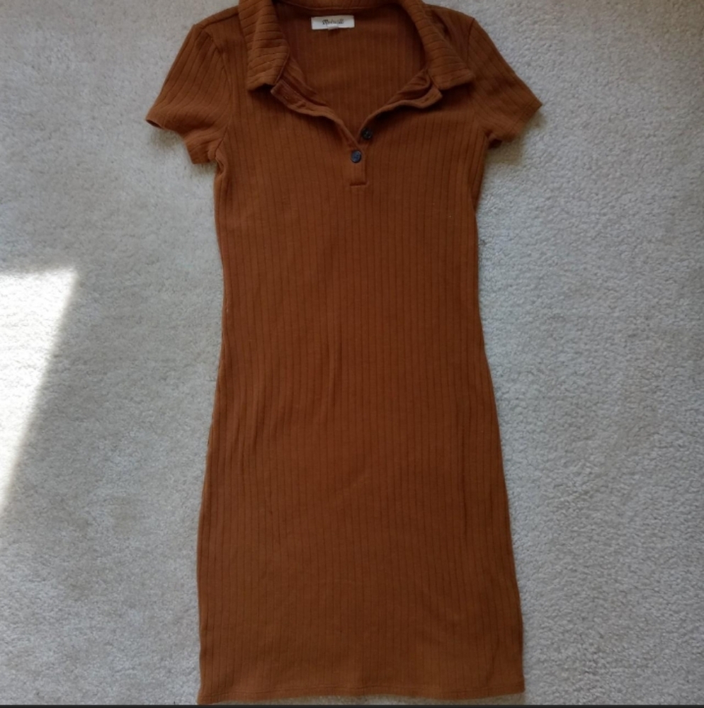 Madewell button front mini dress